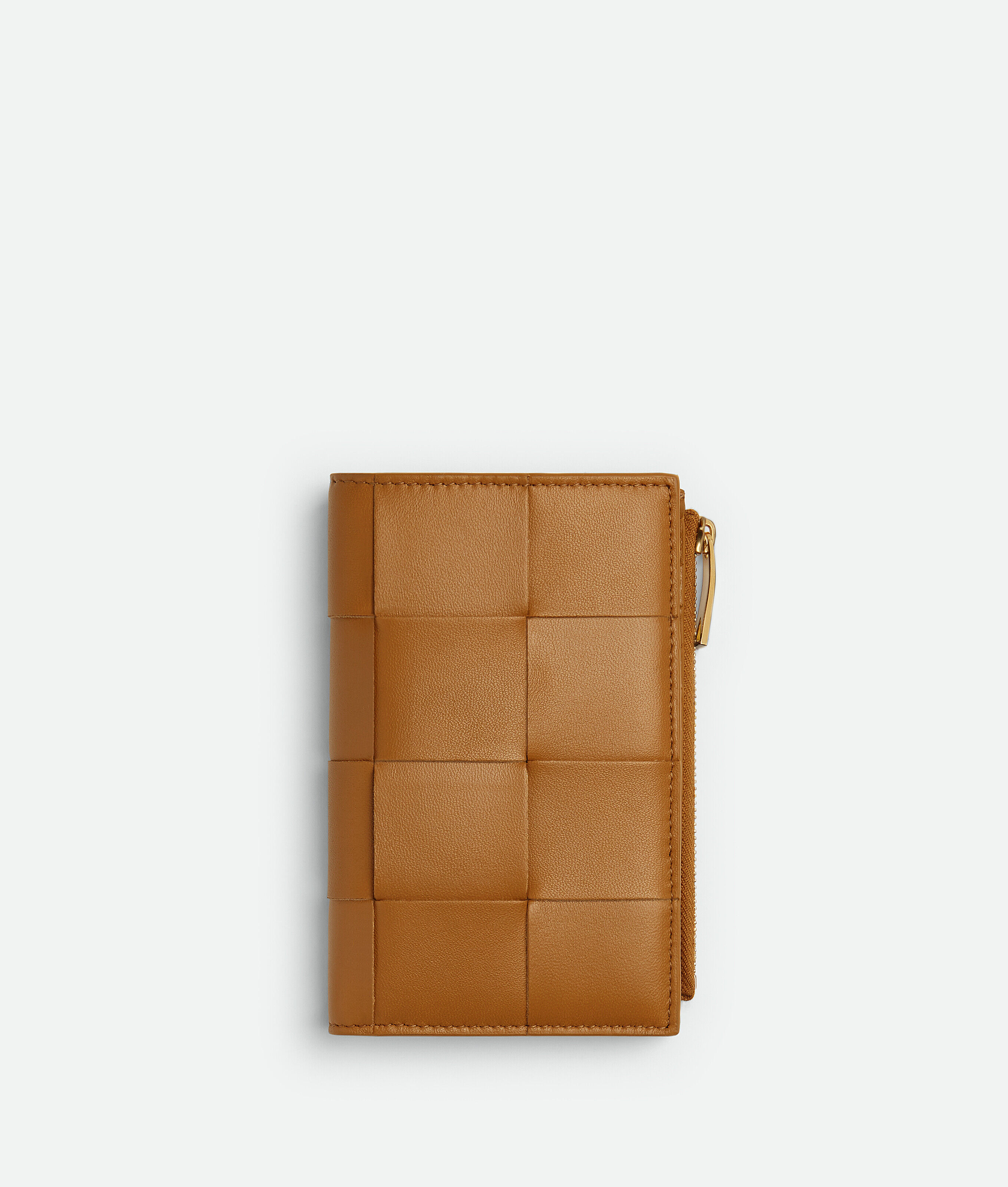 Shop Bottega Veneta Medium Bi-fold Zip Wallet In Camel