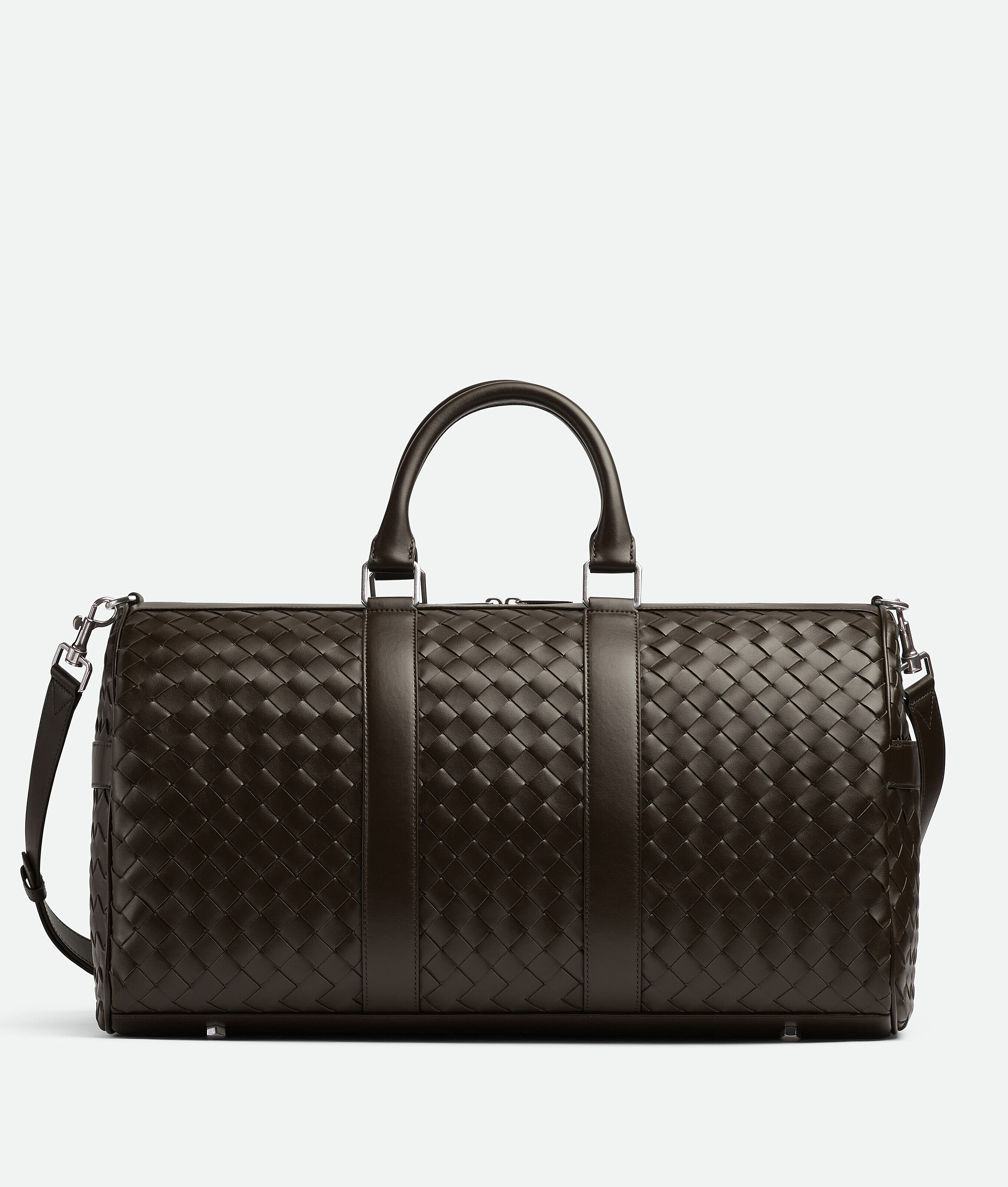 Shop Bottega Veneta Medium Intrecciato Duffle In Fondant